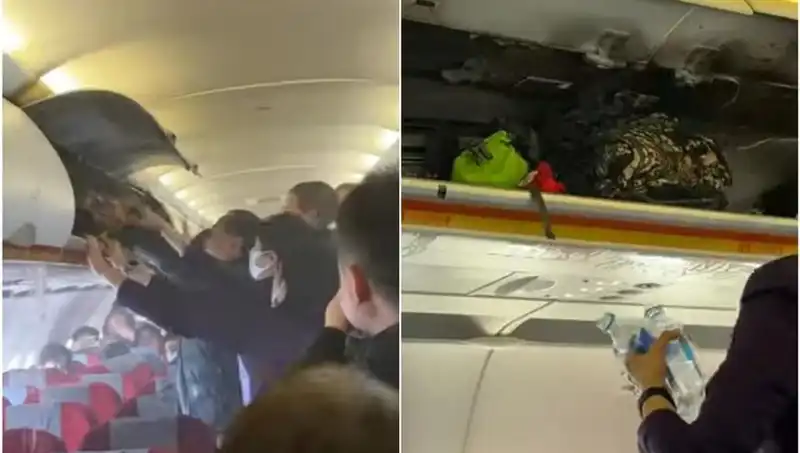 Çin'den Hong Kong'a Giden Uçakta Yangın! Yolcu Sayısı 168
