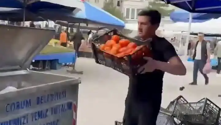 Domatesleri Çöpe Döken Pazarcıya Verilen Cezanın Miktarı Şaşırttı!